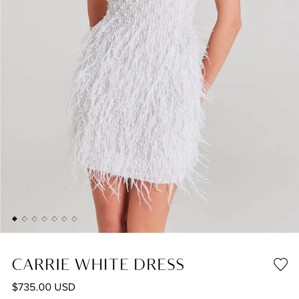 White Feathered Dress
